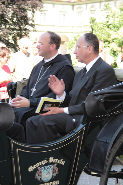 Abt Barnabas und Pfarrer Gassner