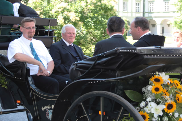 Hubertus in der Kutsche